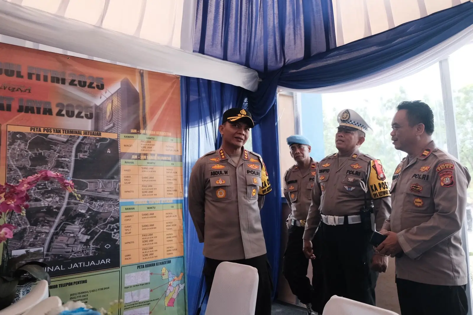 Kapolres Metro Depok Minta Jajarannya Giatkan Patroli Jalan Kaki di Terminal Jatijajar