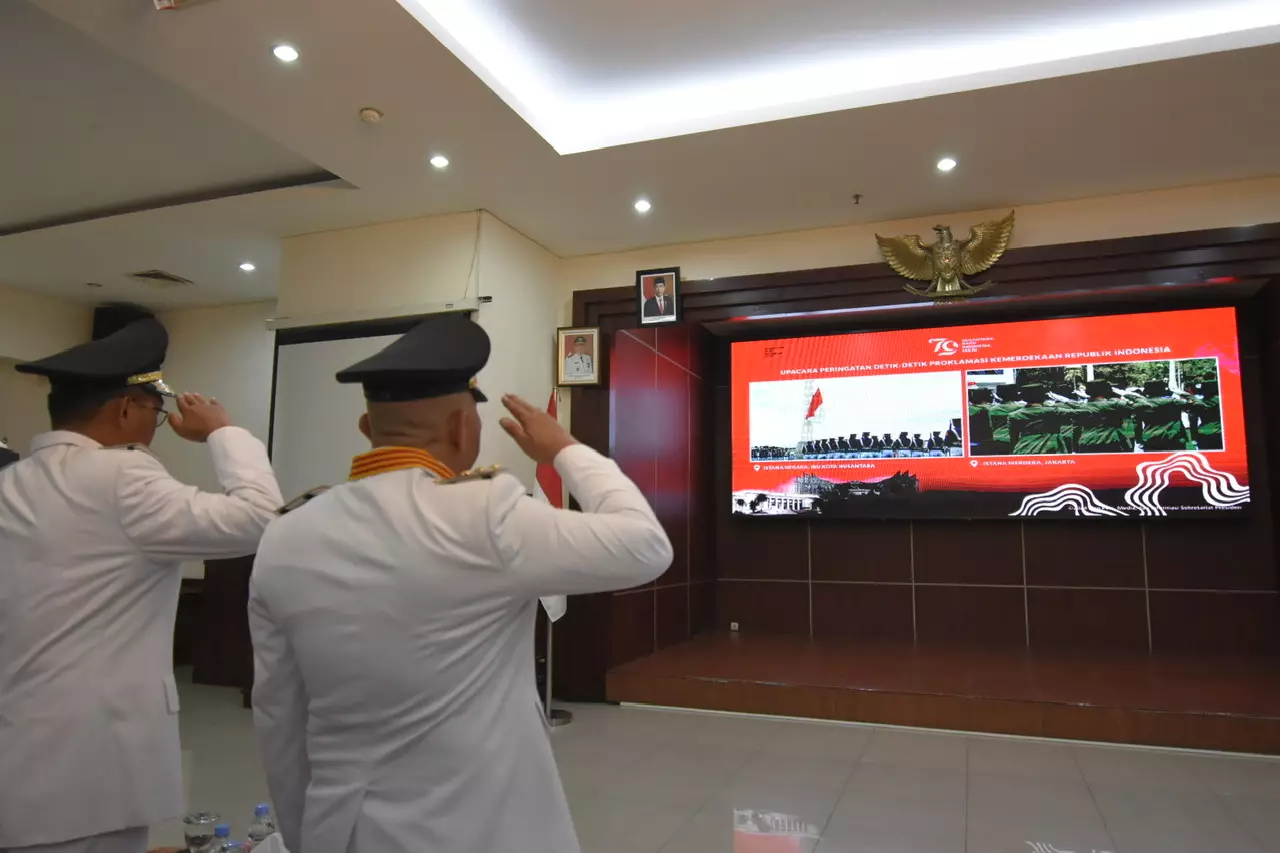 Wali Kota Depok Ikuti Upacara Peringatan HUT ke-79 RI di IKN Secara Virtual