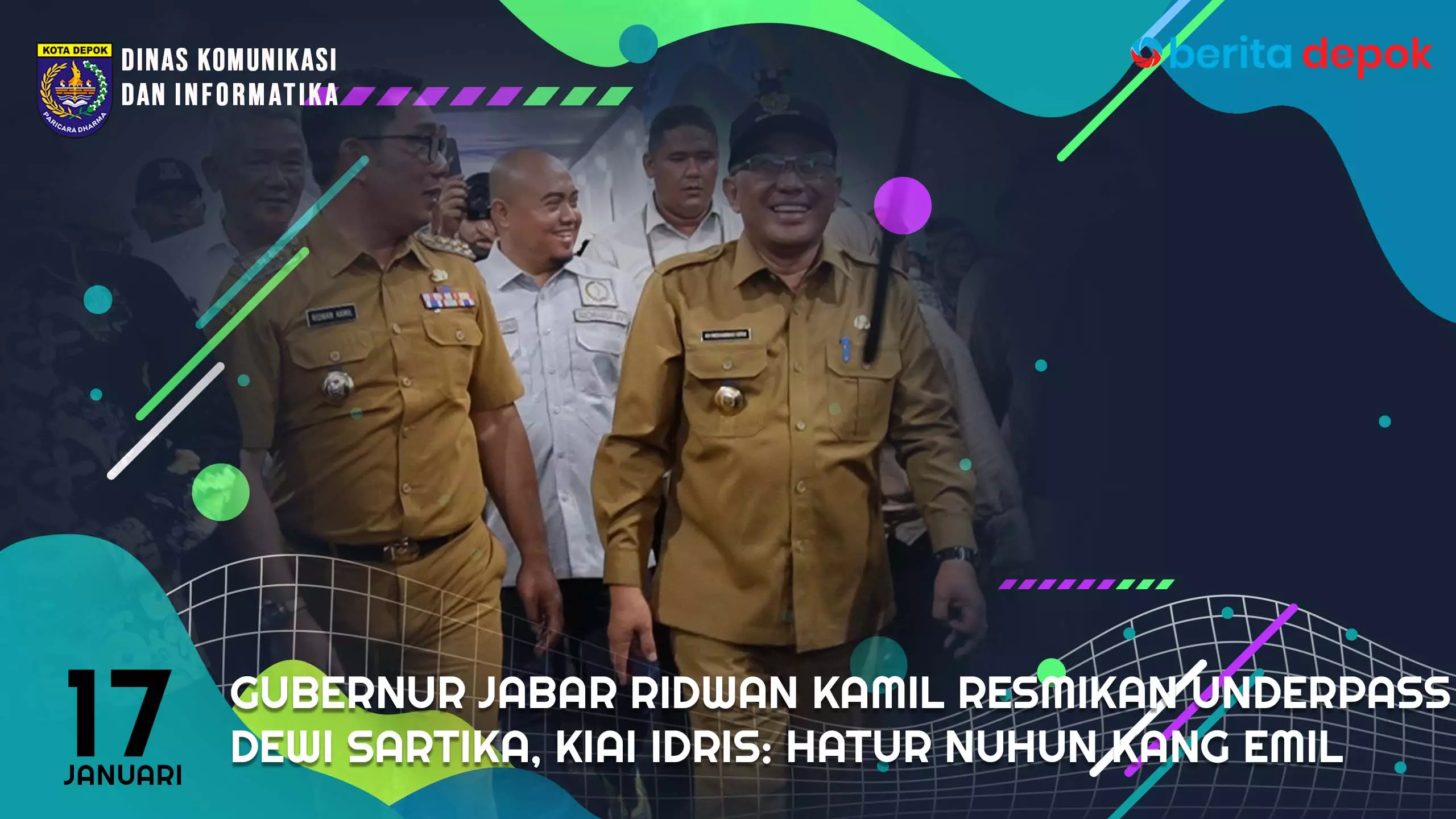 Video: Underpass Dewi Sartika Diresmikan Gubernur, Kiai Idris  Hatur Nuhun Kang Emil
