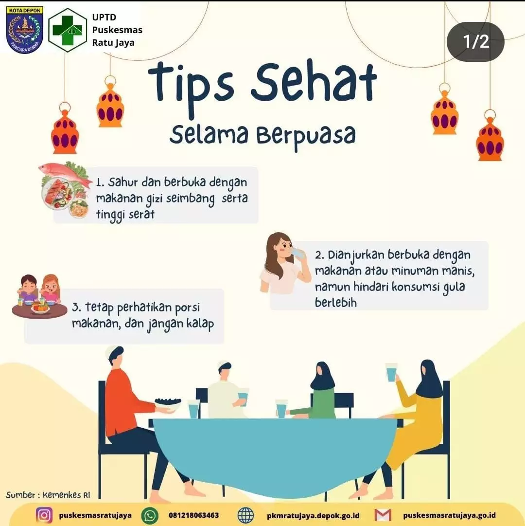 Puskesmas Ratujaya Bagikan Tips Sehat Selama Puasa Ramadan