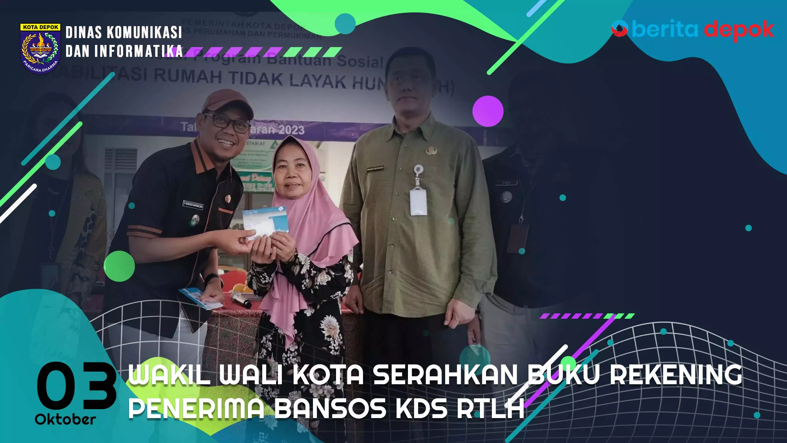 Video: Wakil Wali Kota Serahkan Buku Rekening Penerima Bansos KDS RTLH