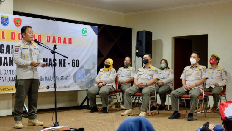 Hadiri Bakti Sosial Satpol PP, Sekda Depok Pesan Pentingnya Jaga Kekompakan dan Kebersamaan