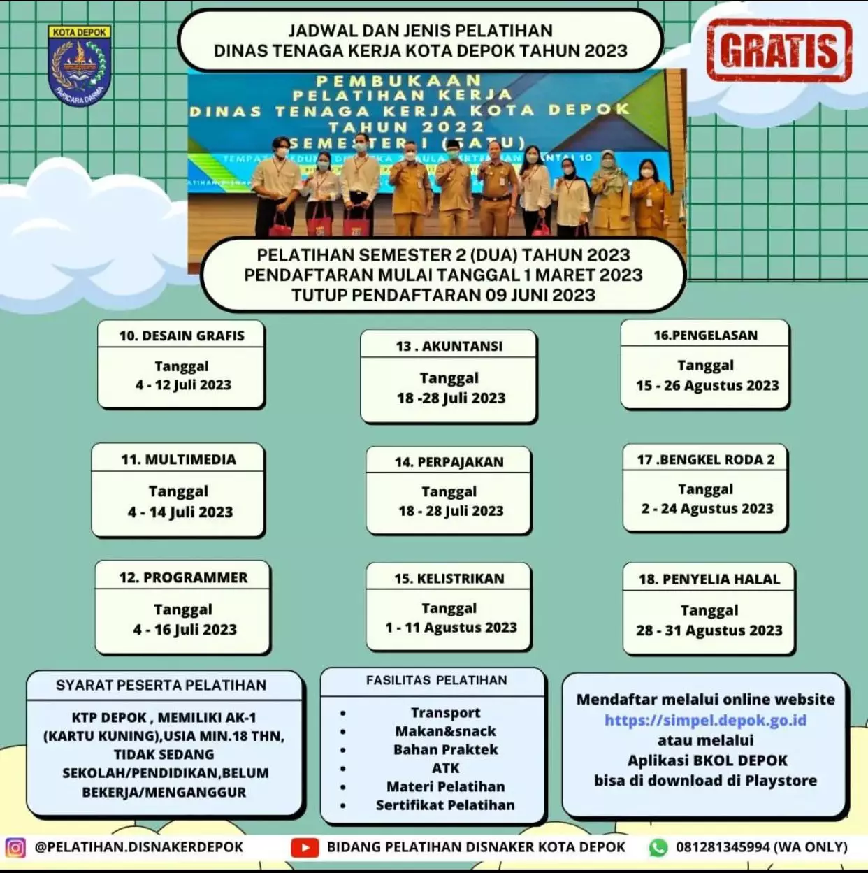 Pelatihan Kerja Disnaker Semester 2 Dibuka, Begini Cara Daftarnya