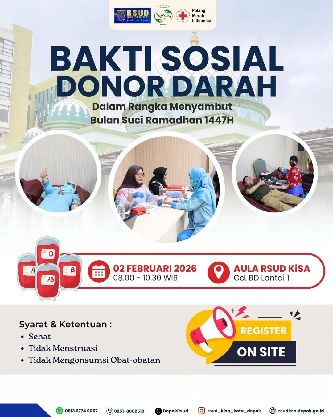 RSUD KiSA Depok Gelar Bakti Sosial Donor Darah Sambut Ramadan 1447 H