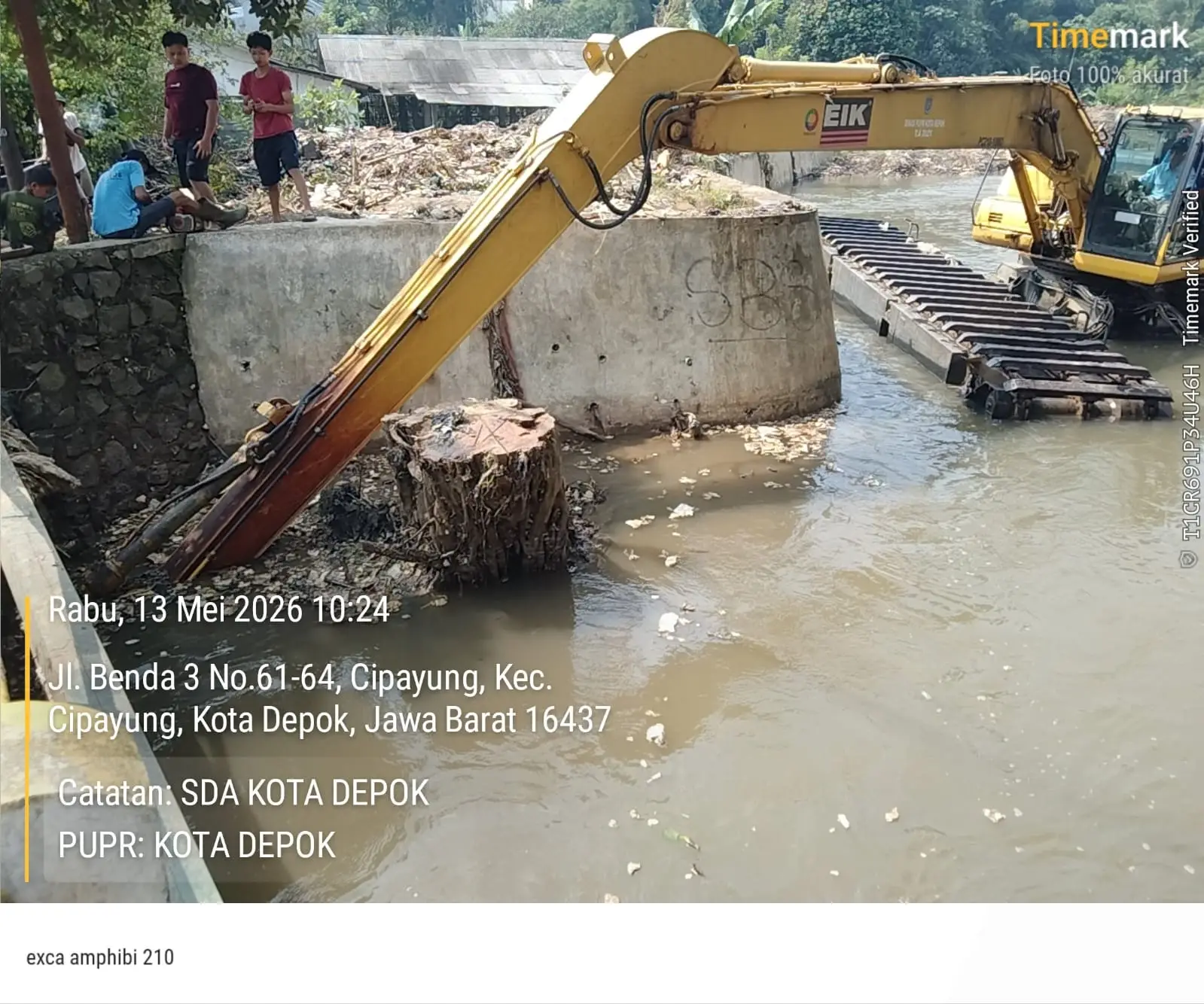 Normalisasi Kali Pesanggrahan, DPUPR Depok Turunkan Dua Alat Berat