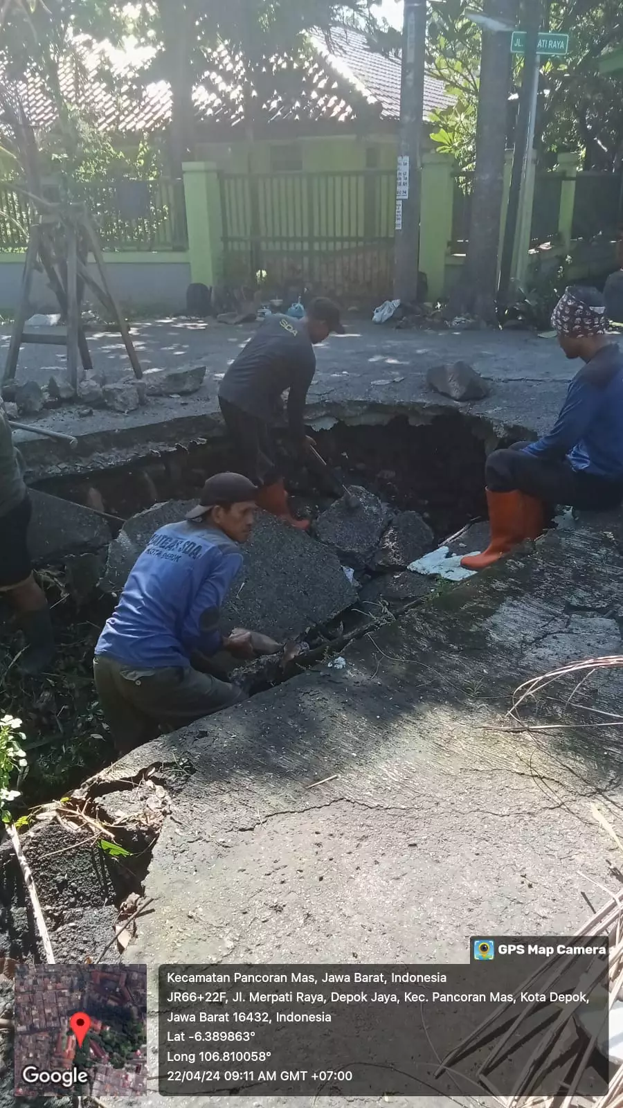 Jalan Merpati Raya Amblas, Pengguna Roda Empat diminta Cari Jalur Alternatif
