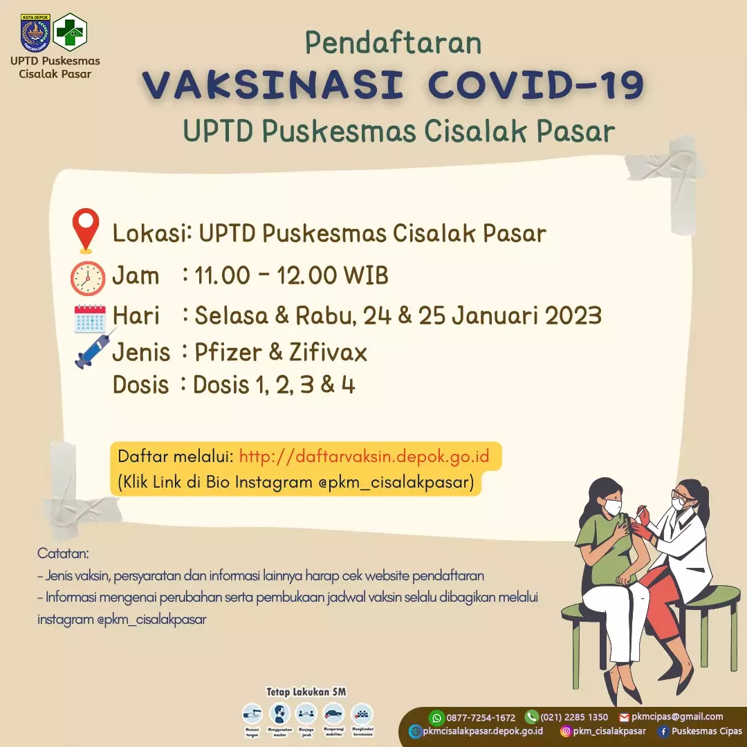 Puskesmas Cipas Buka Pelayanan Vaksinasi Booster Kedua Untuk Umum