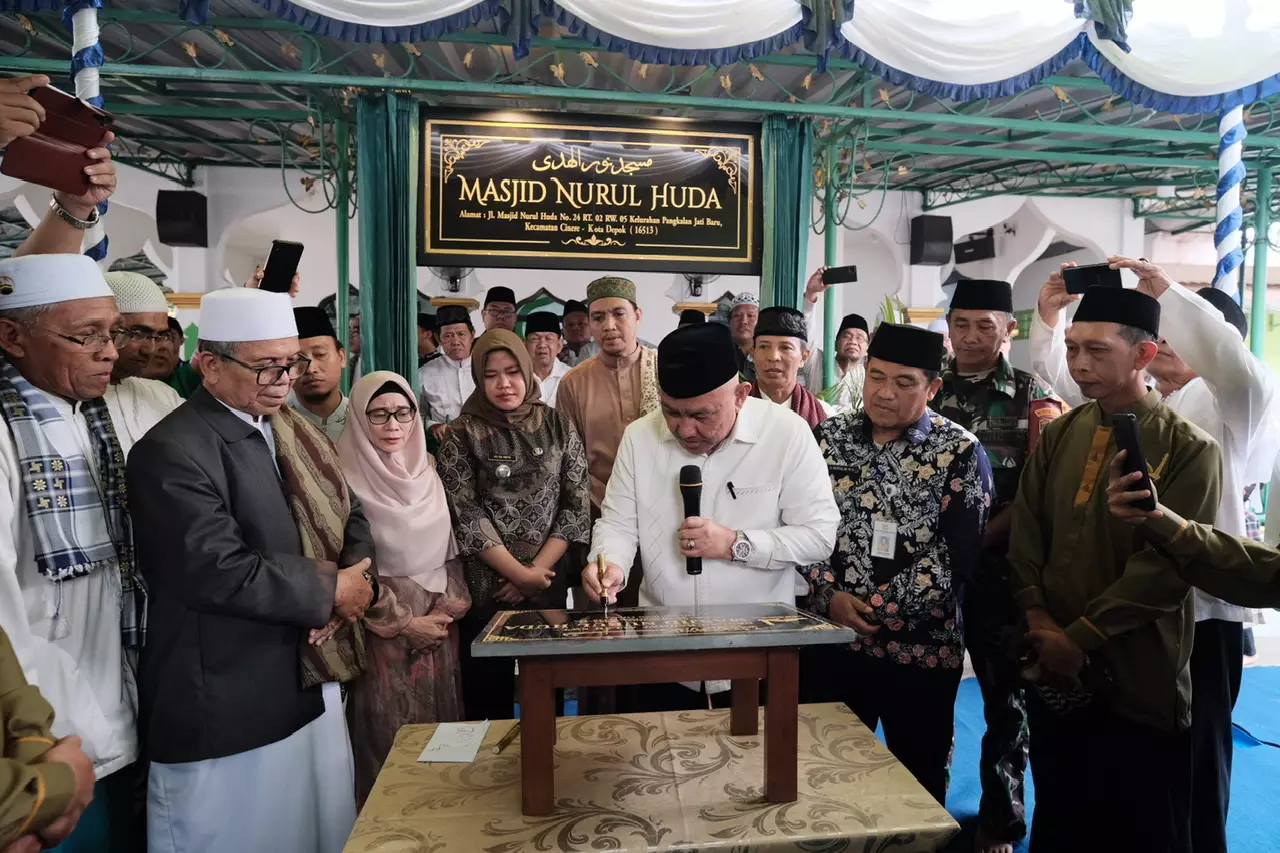 Wali Kota Depok Resmikan Masjid Jami' Nurul Huda di Kelurahan Pangkalan Jati Baru