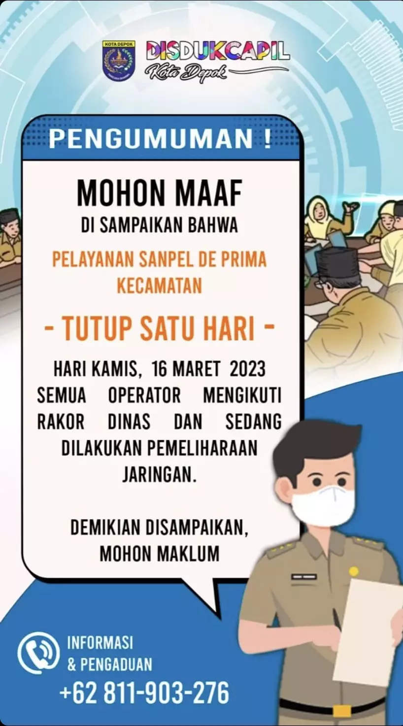Hari Ini, Pelayanan Sanpel De Prima di Kecamatan Dihentikan Sementara