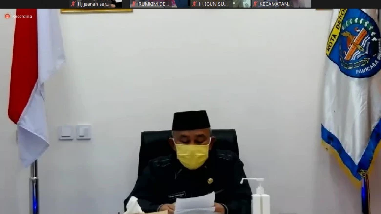 Di Tengah Pandemi, Wali Kota Ikuti Rapat Paripurna Virtual DPRD Depok