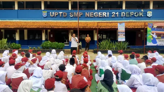Hari Pertama MPLS, BNN Kota Depok Sasar Ribuan Pelajar Edukasi P4GN