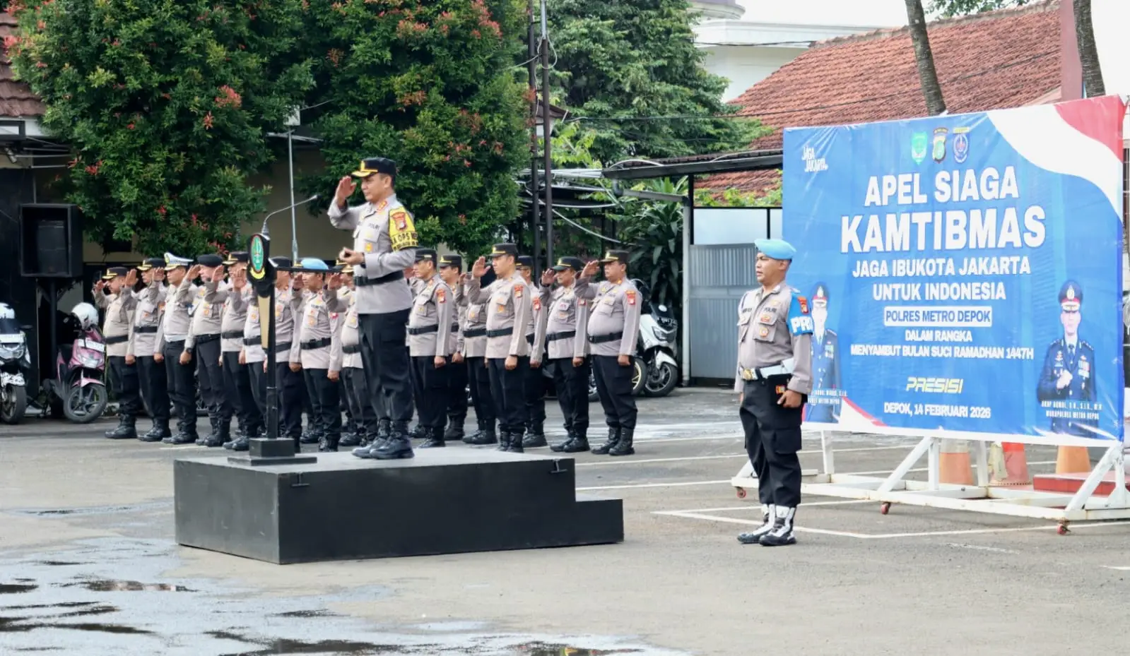 Kapolres Metro Depok Pimpin Apel Siaga, Ormas Diajak Jaga Kondusivitas Jelang Ramadan