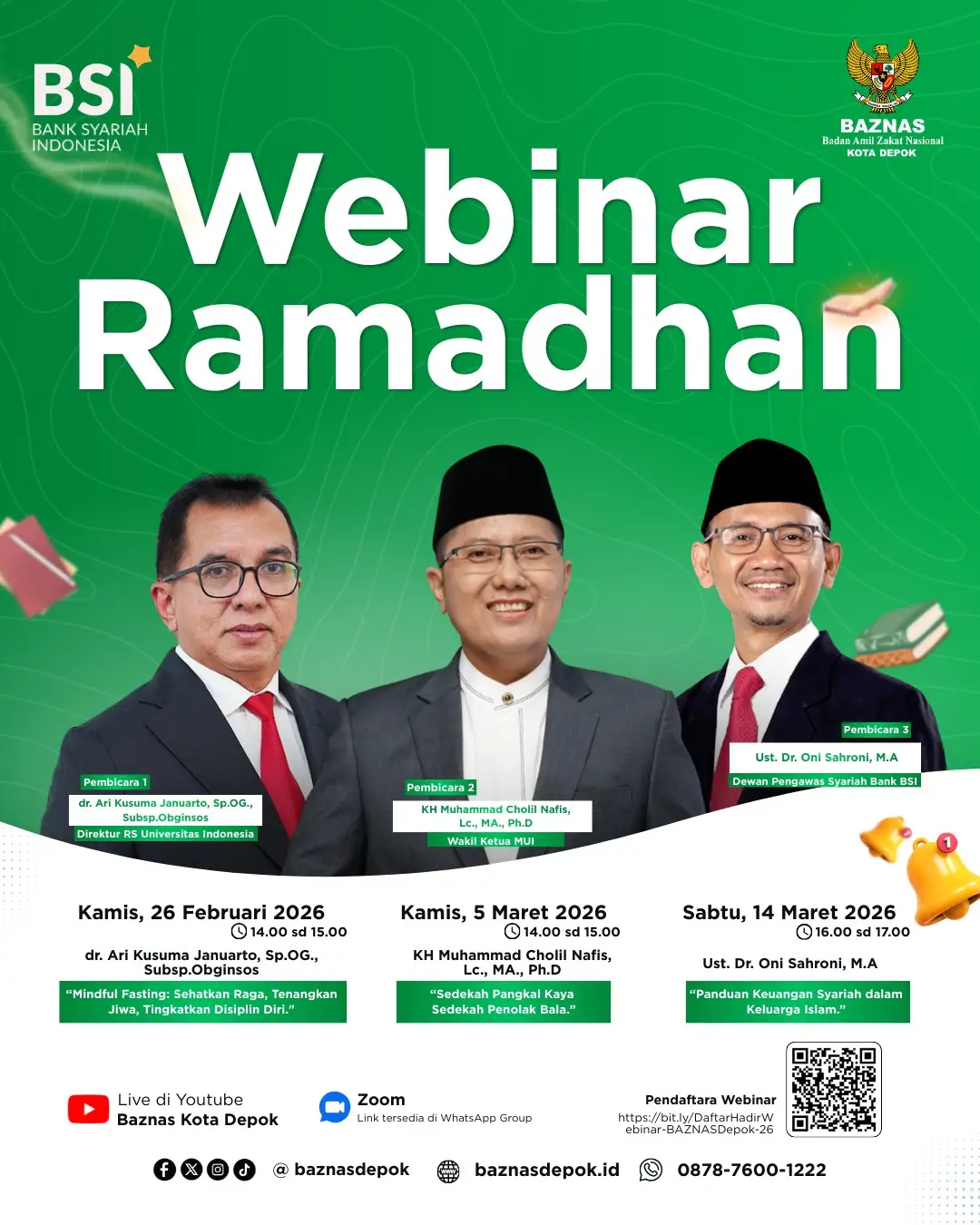 Gelar Webinar Ramadan 2026, BAZNAS Depok Hadirkan Pakar Kesehatan hingga Keuangan Syariah