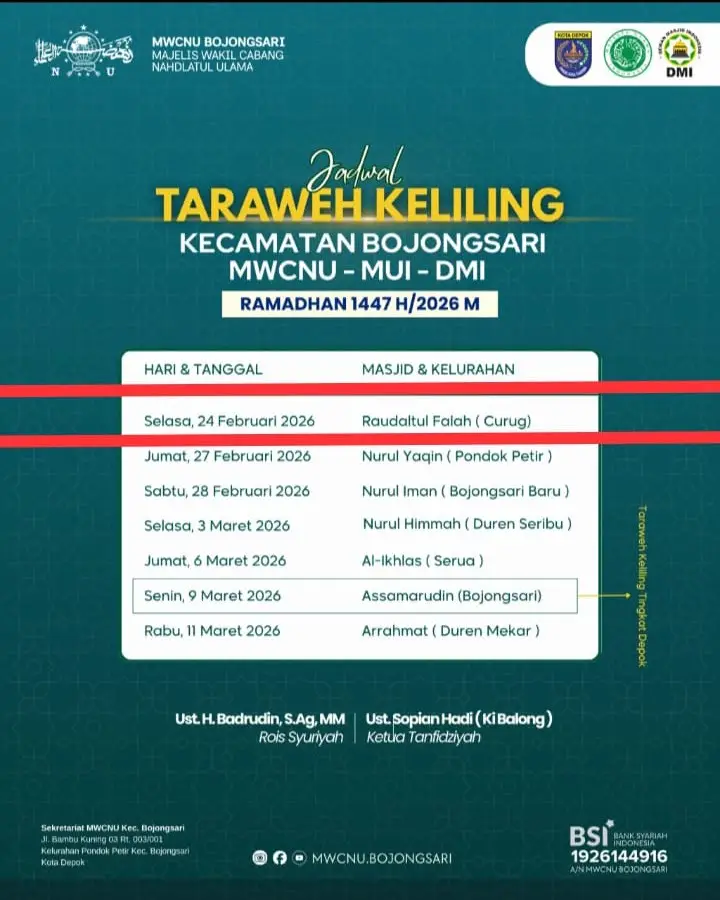 Tarling Bojongsari Sambangi Tujuh Masjid, Perkuat Ukhuwah Ramadan