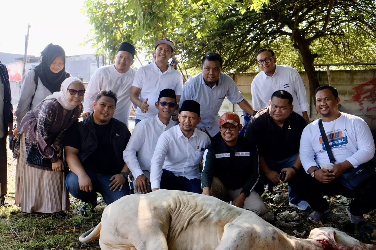 Wakil Wali Kota Tinjau Pemotongan Hewan Kurban BPC HIPMI Depok di Panmas
