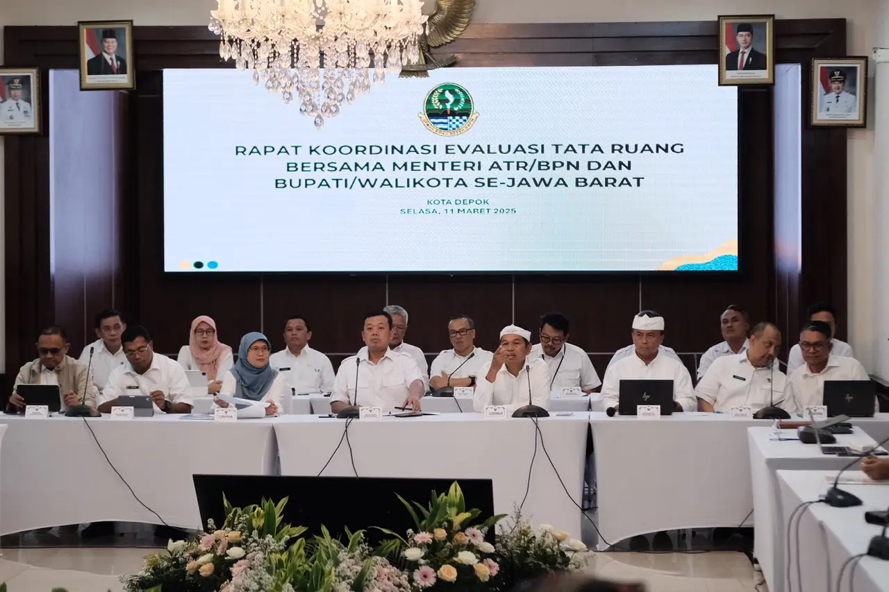 Bertempat di Depok, Pemprov Jabar Gelar Rakor Evaluasi Tata Ruang Bersama Menteri ATR/BPN