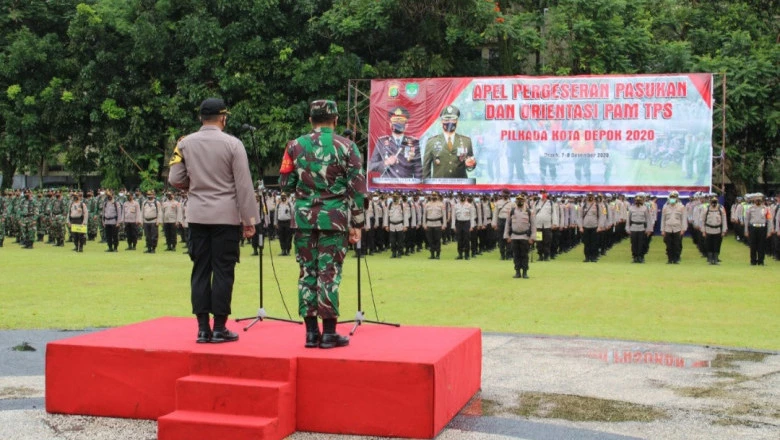 TNI - Polri Gelar Apel Pengamanan Pilkada Kota Depok 2020