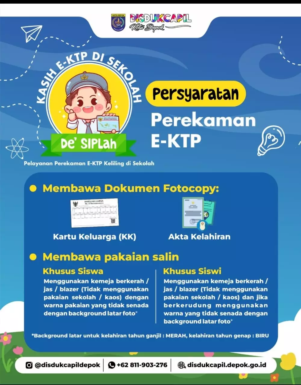 Jemput Bola Perekaman KTP-el Kembali Hadir, Disdukcapil Depok Sasar 46 Sekolah