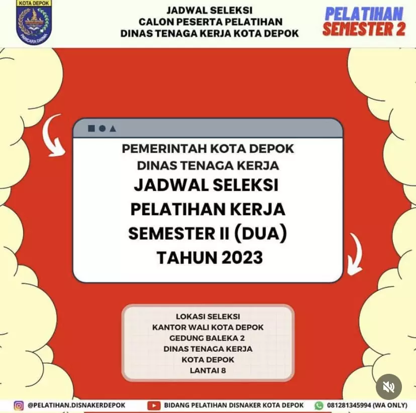 Catat! Ini Jadwal Seleksi Calon Peserta Pelatihan Kerja Semester II
