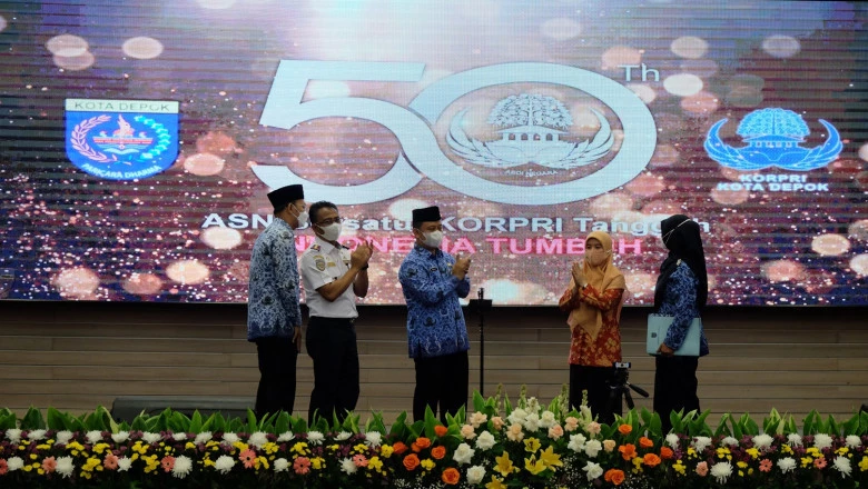 Puncak Peringatan HUT KORPRI Ke-50 Tingkat Kota Depok Tahun 2021