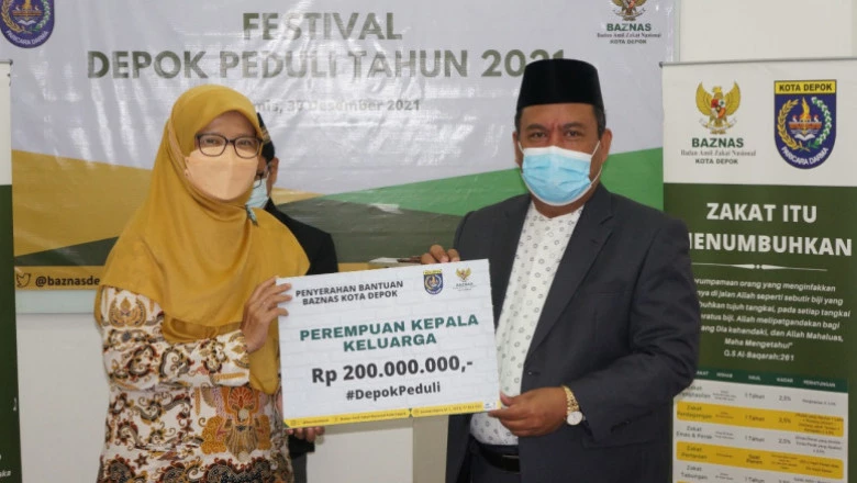 Gelar Festival Depok Peduli 2021, Baznas Serahkan Sejumlah Bantuan dan Penghargaan