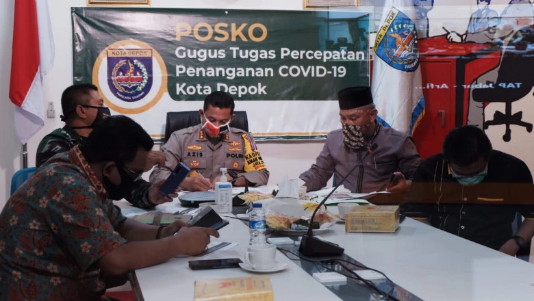 PSBB Diperpanjang, Patroli Gabungan Menyasar hingga Pelosok Kota Depok