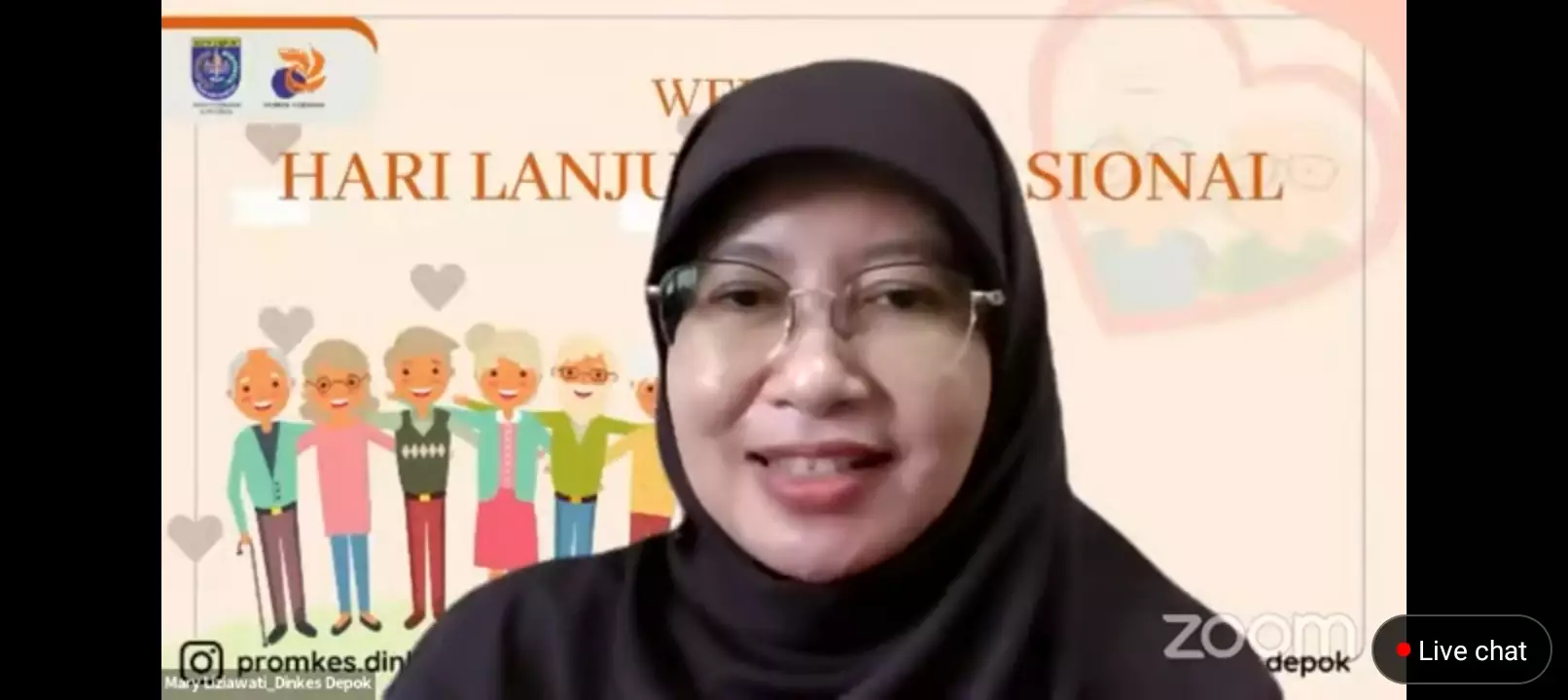 Webinar HLUN, Kadinkes Depok: Lansia Punya Peran yang Besar