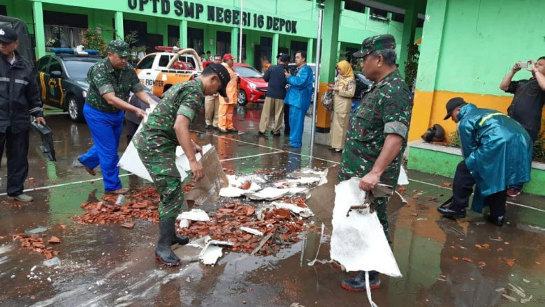 Gerak Cepat, Kodim Depok Bantu Warga Terdampak Puting Beliung di Cimpaeun