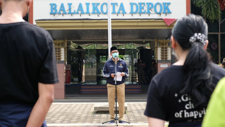 Wakil Wali Kota Lepas Pegiat Inorga KORMI Kota Depok untuk FORNAS VI di Palembang