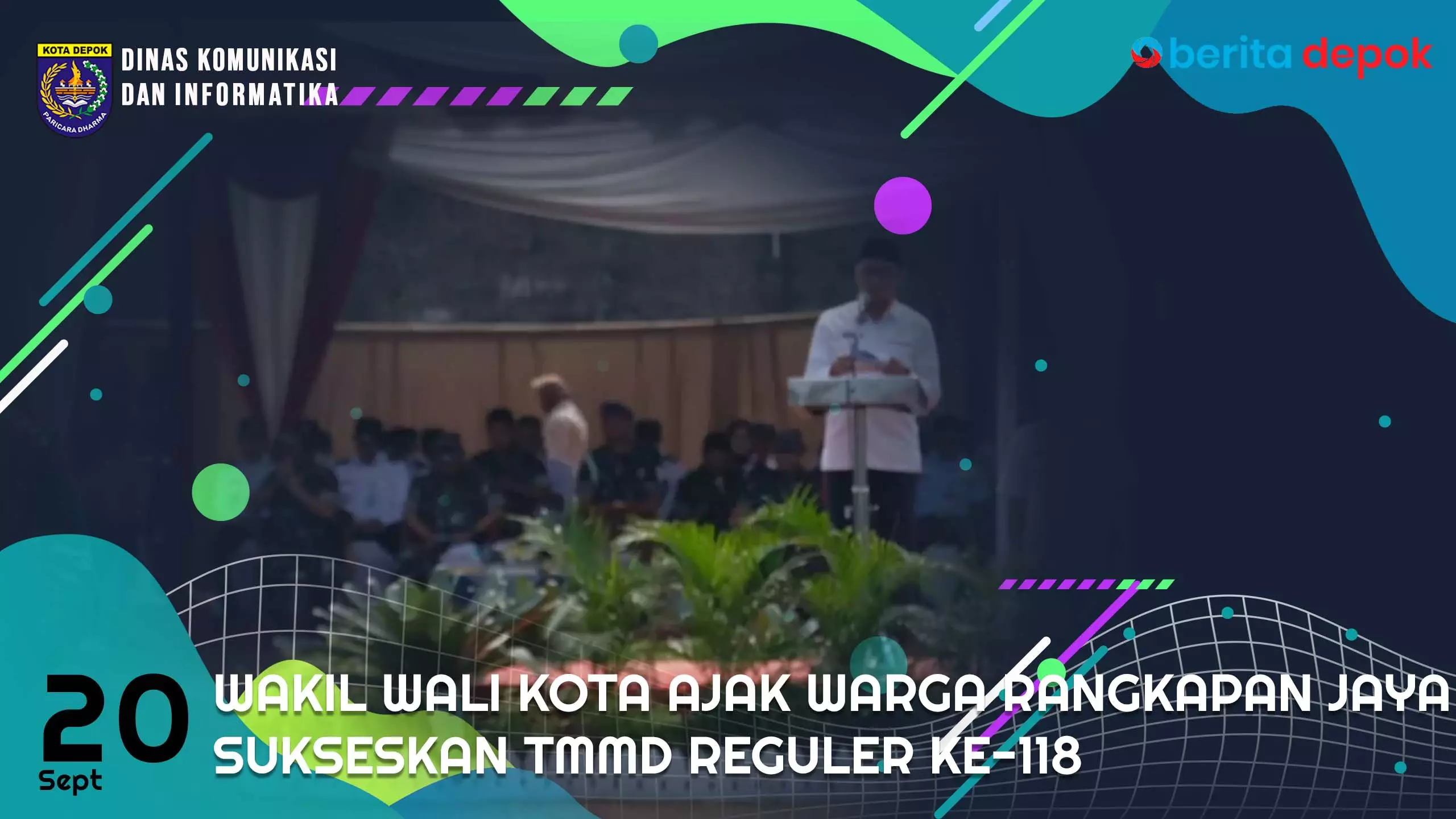 Video: Wakil Wali Kota Ajak Warga Rangkapan Jaya Sukseskan TMMD Reguler ke-118