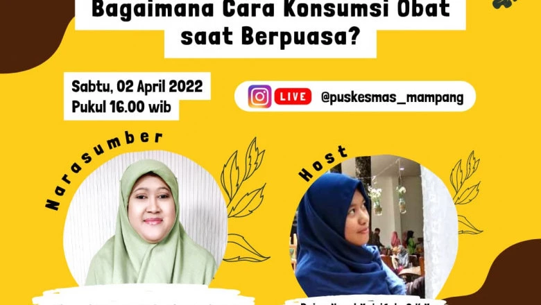 Besok, Puskesmas Mampang Gelar Talk Show Cara Konsumsi Obat saat Puasa