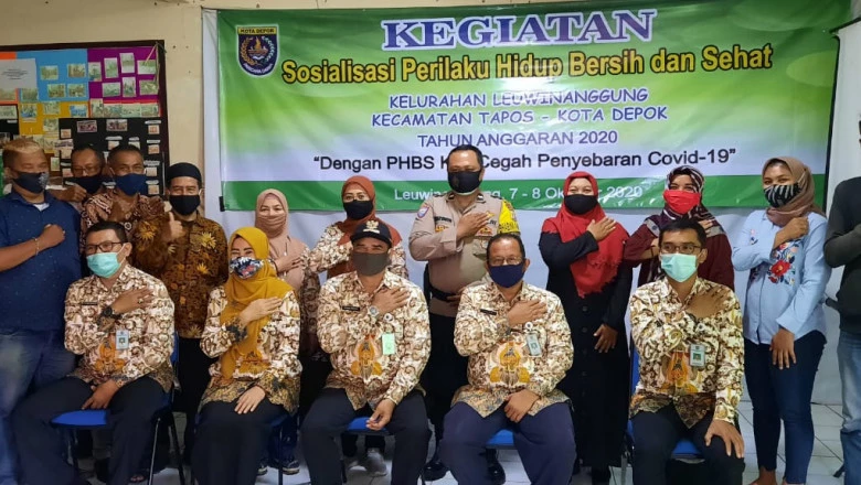 Cegah Covid-19, Kelurahan Leuwinanggung Gencar Sosialisasikan PHBS 