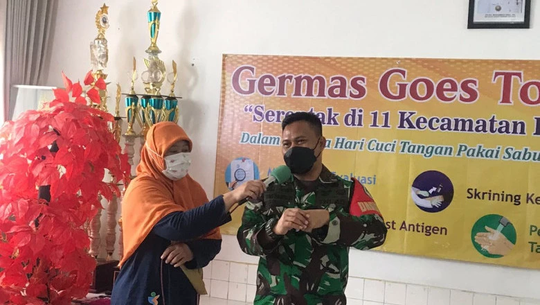 Koramil 07/Limo dan Polsek Cinere Ikut Sukseskan Gebyar Germas Goes to School Besutan Pemkot 