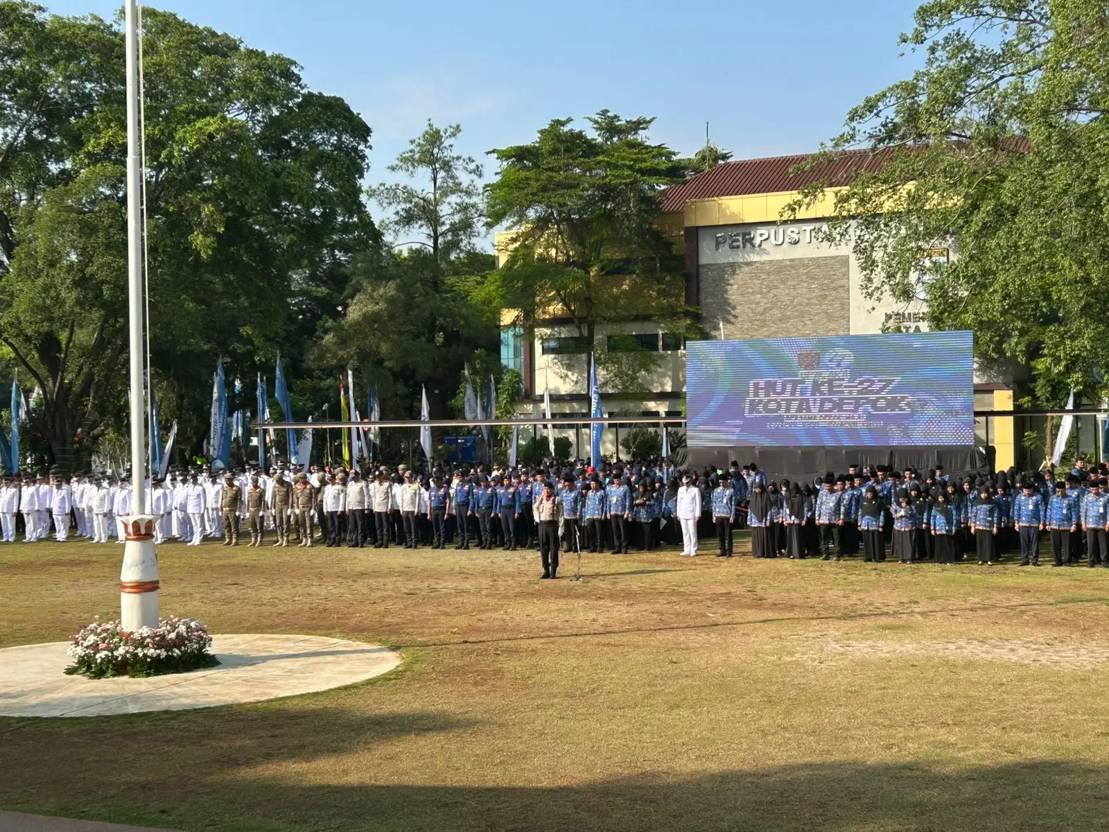 Cuaca Cerah, Upacara HUT ke-27 Kota Depok Berlangsung Khidmat