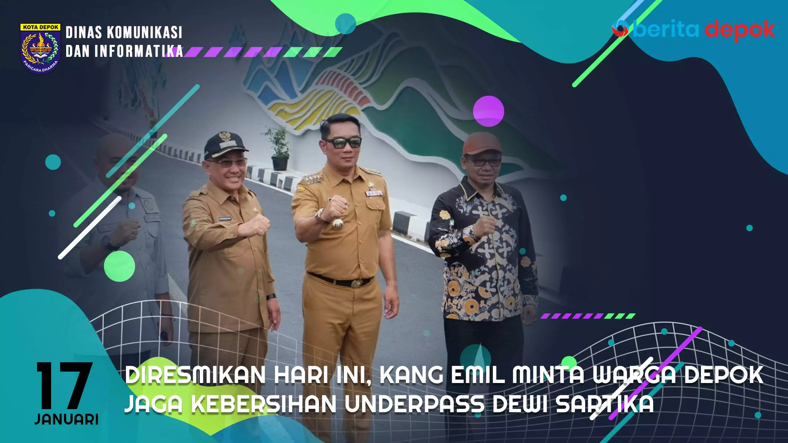 Video: Diresmikan, Kang Emil Warga Depok Jaga Kebersihan Underpass Dewi Sartika