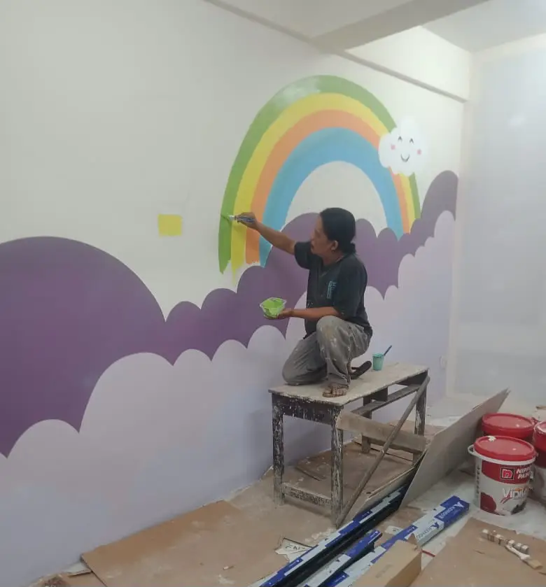 Disrumkim Gandeng Komunitas Mural Depok Percantik Gedung Puspaga Harmoni