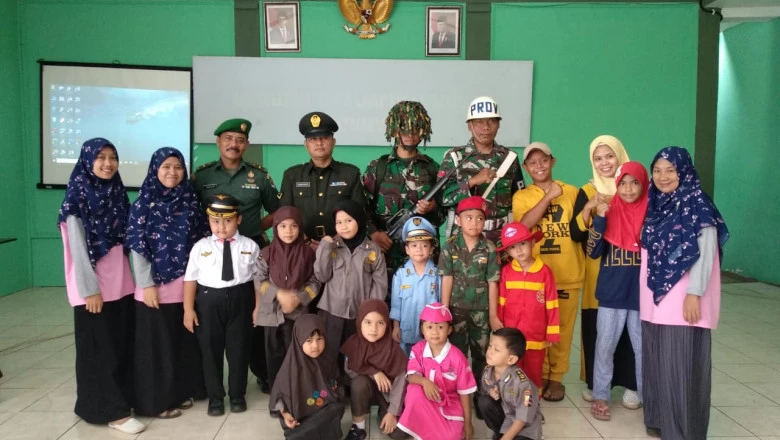 Kodim 0508/Depok Edukasi Cinta Tanah Air Sejak Dini