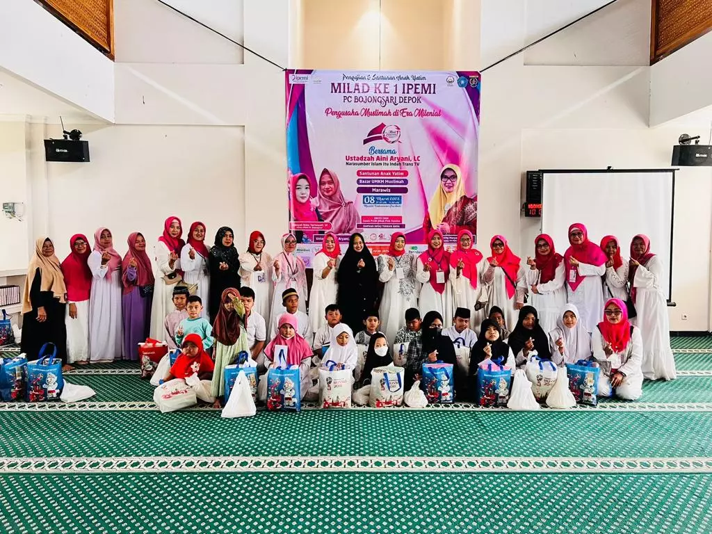 Milad ke-1, IPEMI PC Bojongsari Adakan Santunan Anak Yatim