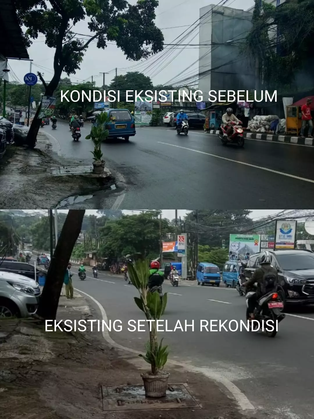 Bahayakan Pengguna Jalan, DPUPR Rekondisi Hand Hole Kelapa Dua