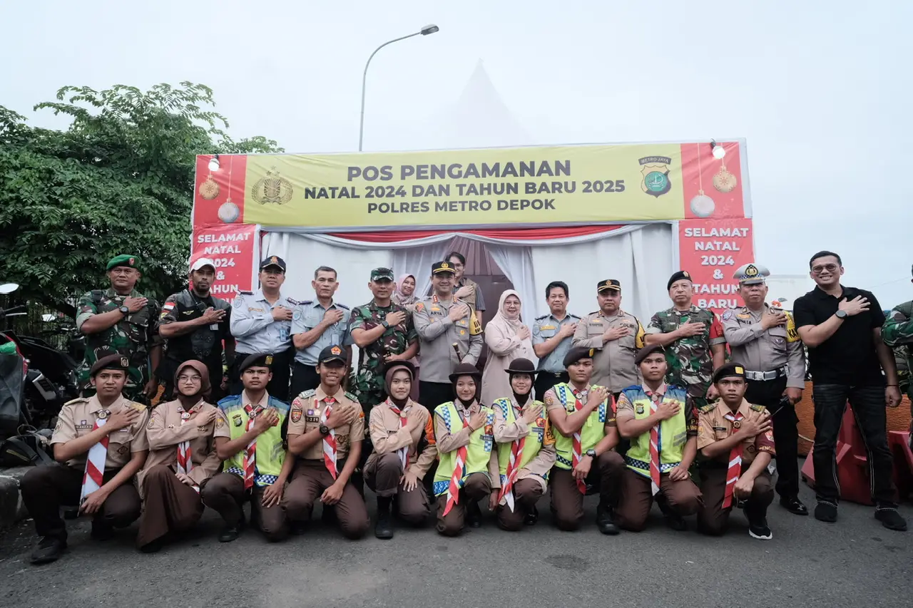 Monitoring Jelang Natal, Dandim dan Kapolres Depok Kunjungi Pos Pengamanan Nataru  2024/2025