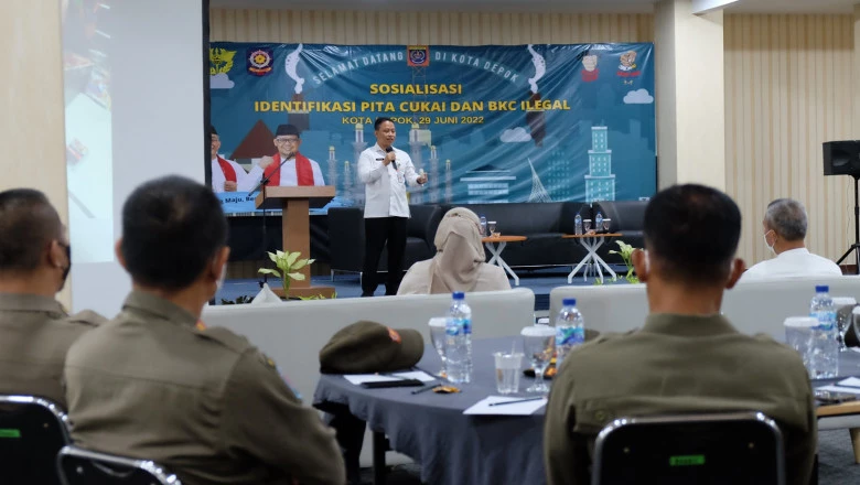 Satpol PP Depok Gelar Sosialisasi Identifikasi Pita Cukai dan BKC Ilegal