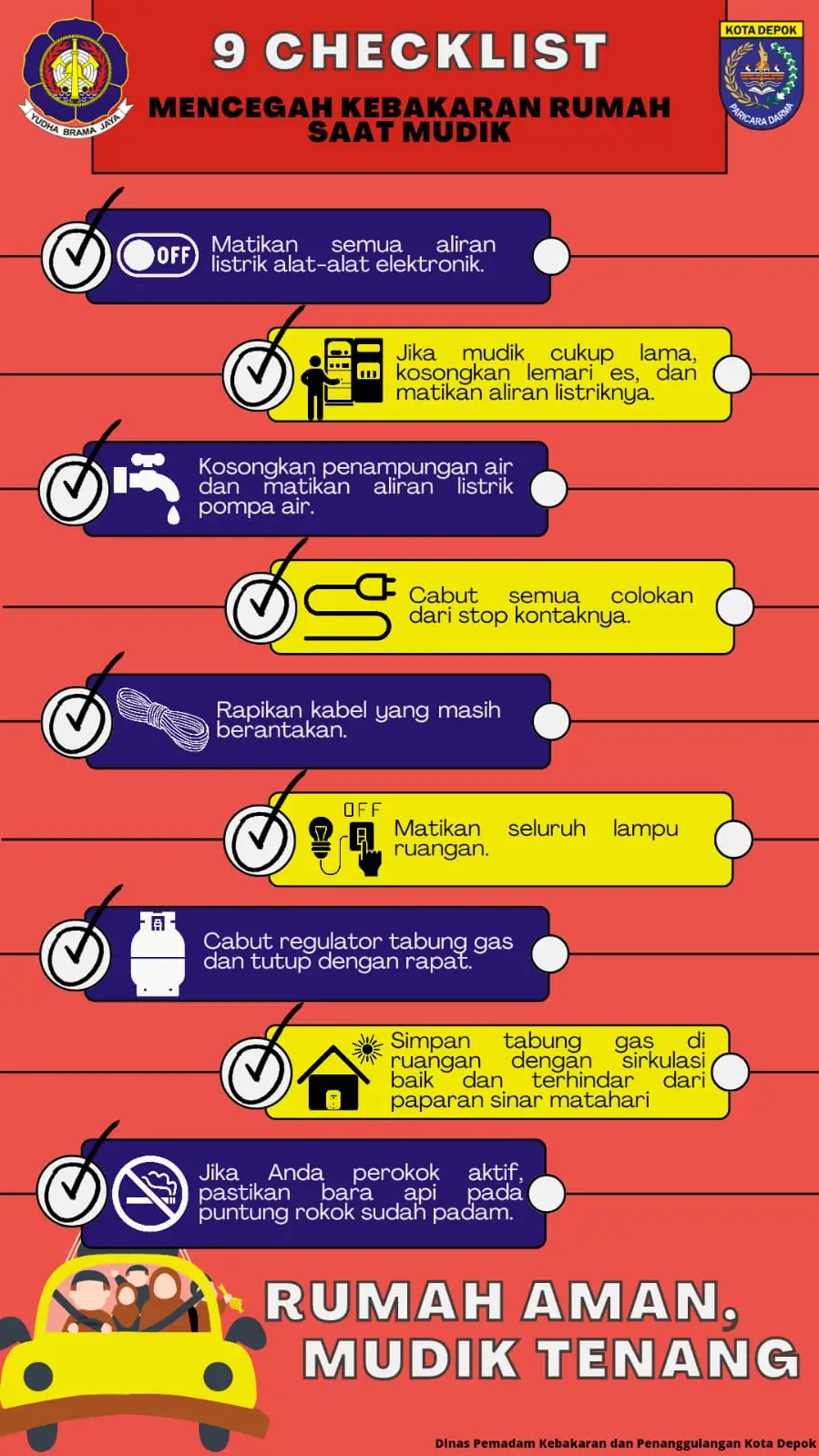 Mudik Lebaran, Damkar Depok Ingatkan 9 Langkah Cegah Kebakaran Rumah