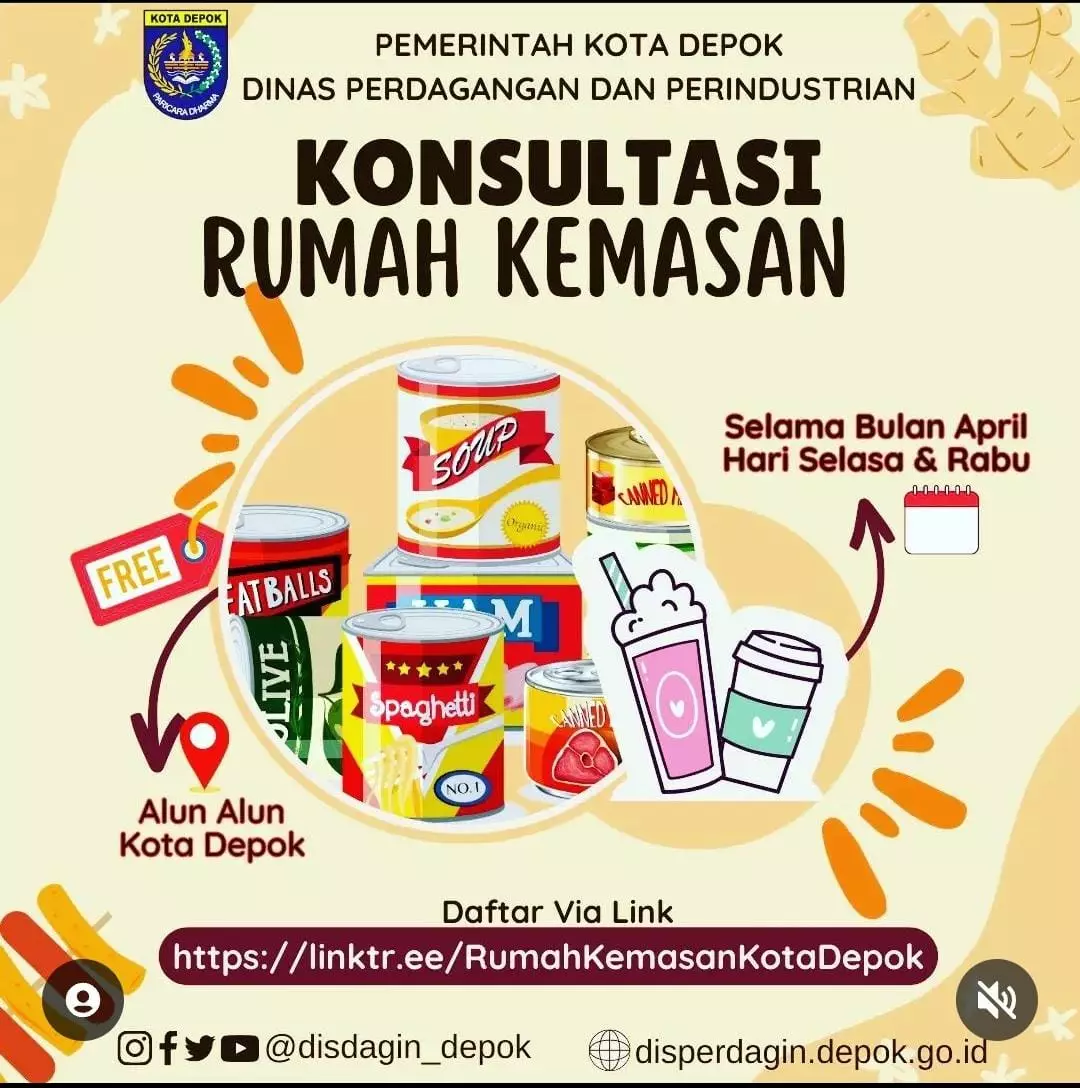 Disperdagin Buka Layanan Konsultasi Desain Kemasan di Alun-alun Depok