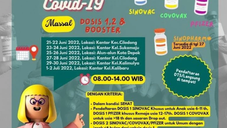 Gebyar Vaksinasi Covid-19 di Cilodong Sediakan Kuota 100 Dosis Per Hari