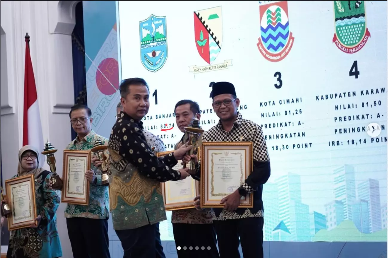 Pemkot Depok Raih The Best Improvement pada Anugerah Reformasi Birokrasi Tingkat Jabar