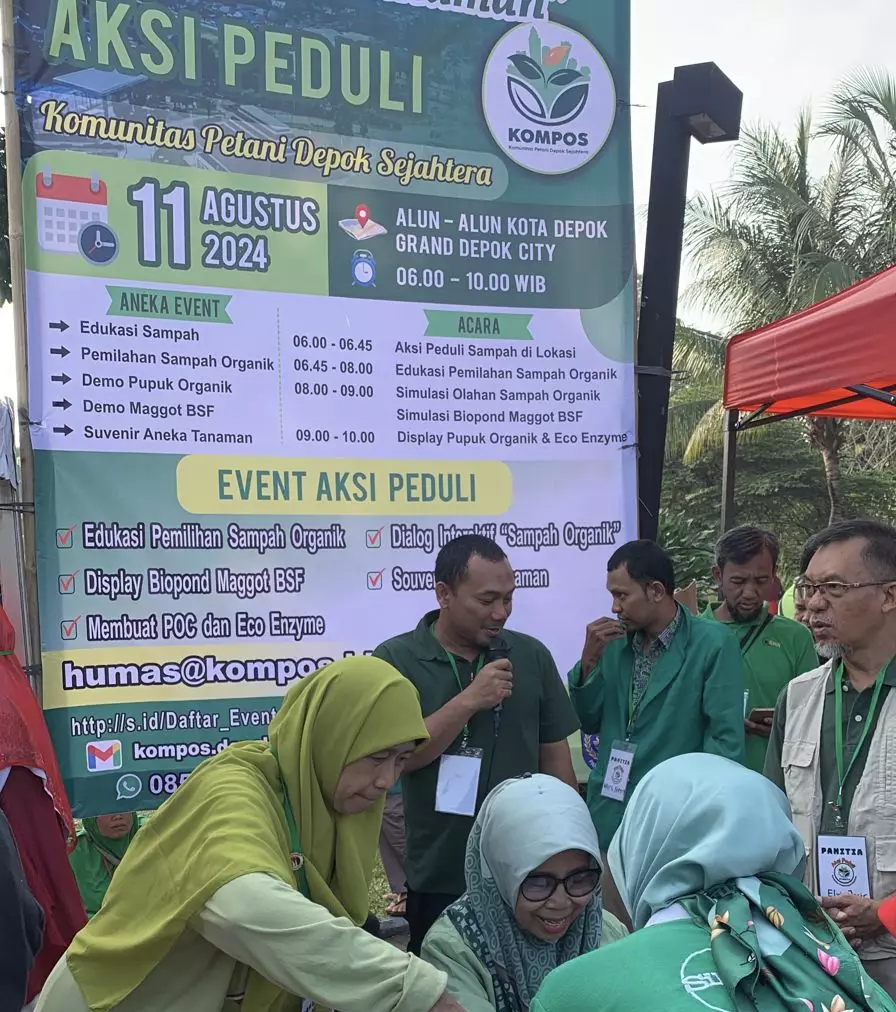 Lewat Aksi Peduli, Komunitas Petani Depok Sejahtera Ajak Masyarakat Pilah Sampah Organik