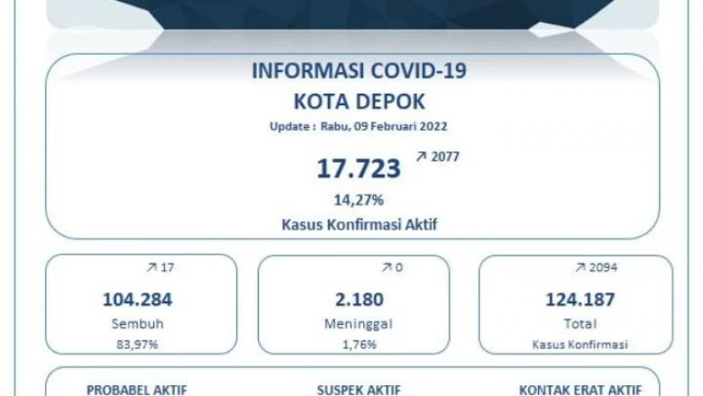 Data Kasus Covid-19 di Depok per 9 Februari: Pasien Sembuh Tambah 17 Orang
