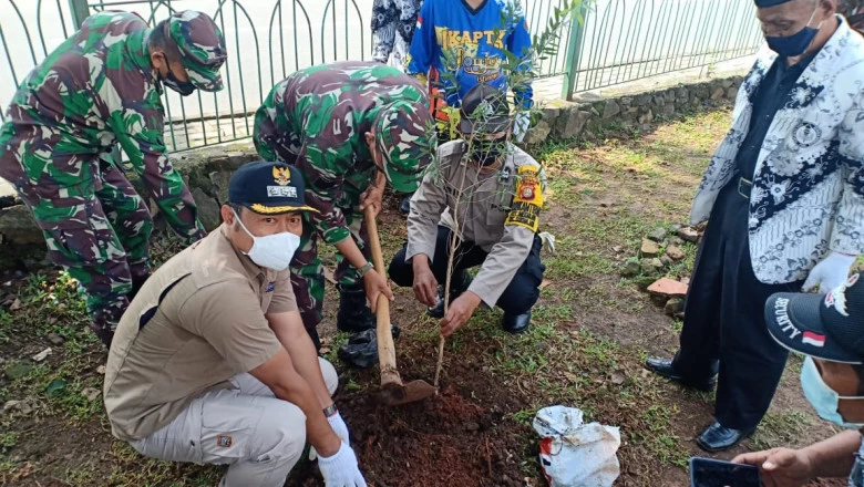Atasi Pemanasan Global, 40 Bibit Pohon Ditaman di Sukmajaya