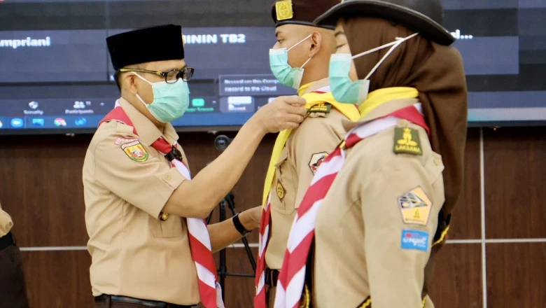 Pelepasan Petugas Apel Besar Hari Pramuka Nasional ke-60 Kwartir Depok