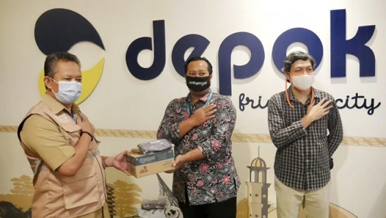 Tim Gugus Tugas Covid-19 Kota Depok Terima Bantuan Masker dari Politeknik Negeri Jakarta